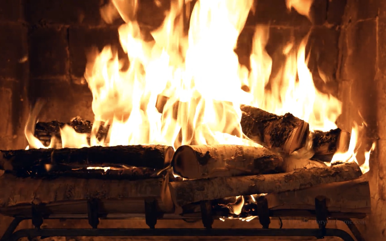 [冬日必备]壁炉中燃烧的柴火|非循环白噪音|舒缓解压