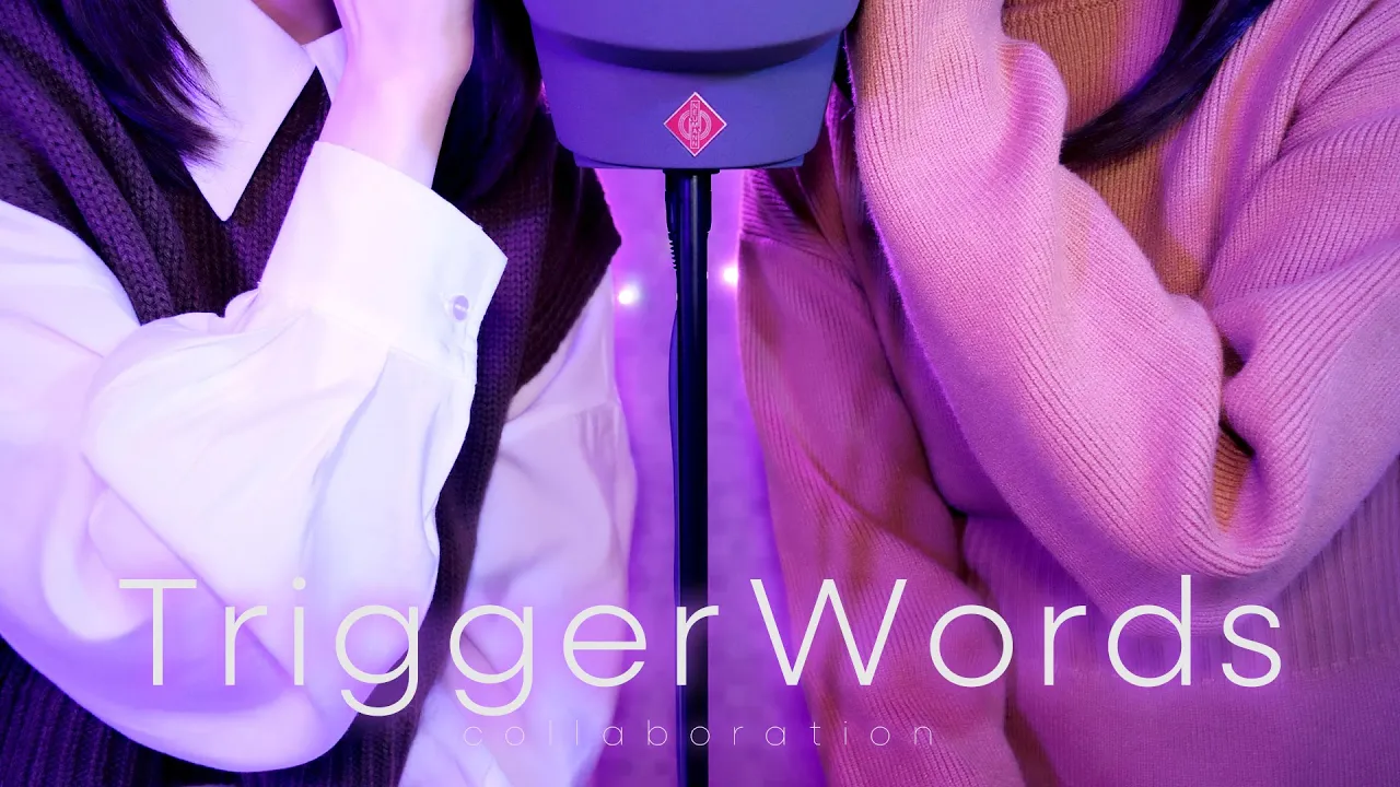 [Hatomugi ASMR] 両耳からオノマトペをささやく @KarinASMR コラボ / KU100 / Whispering Trigger Words