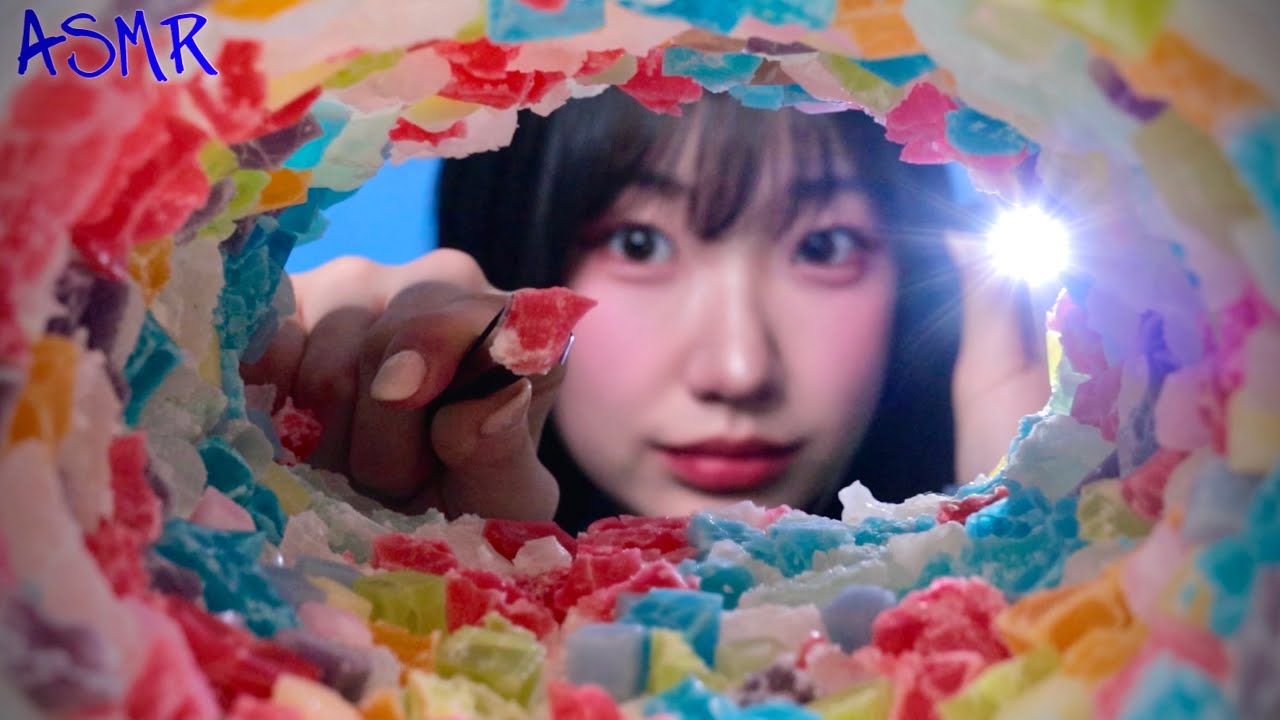 [Lucy ASMR] 귀청소 아니고 코하쿠토 청소 | 不思議な耳垢清掃 | キャンディの噛む音