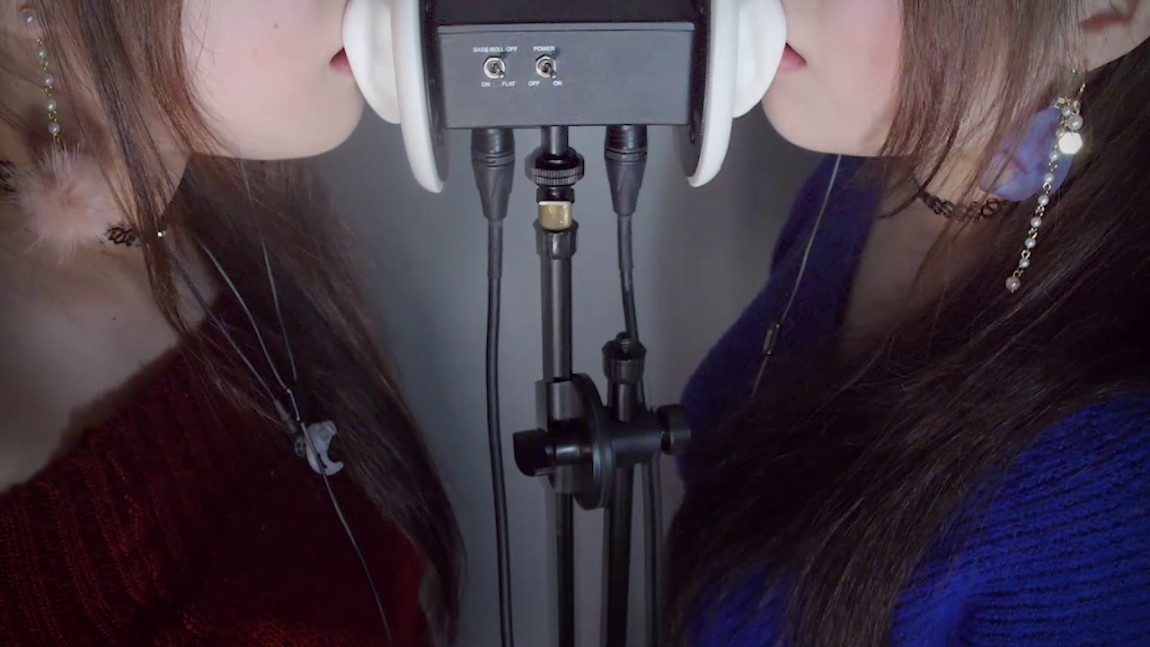 [PPOMO] 双子が遠くから近い口の音 | 쌍둥이의 멀리서 가까이 입소리 | Twin Moving Mouth Sounds
