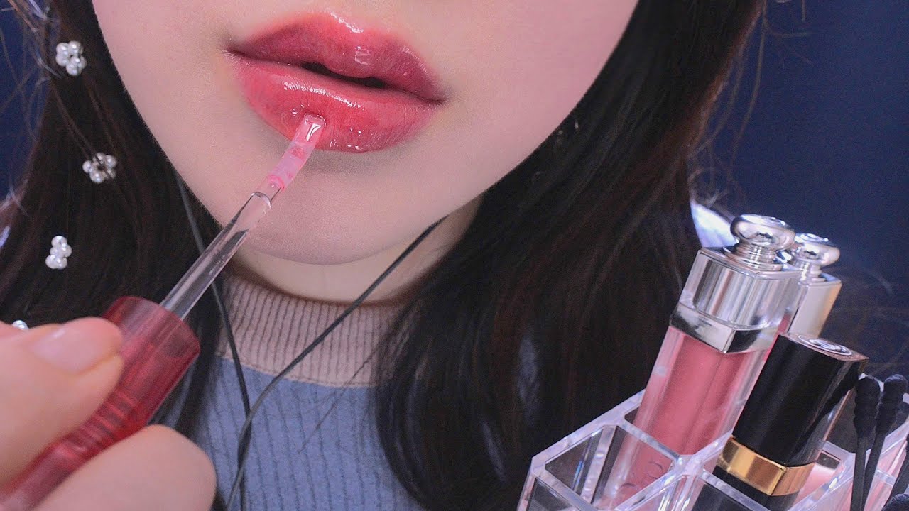 [PPOMO] リップグロスを塗って口の音とキス | Mouth Sounds & Kissing with Applying 5 Lip Glosses💋💄